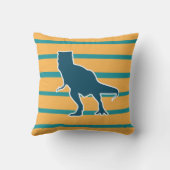 Tレックス動物漫画カラフル少年 クッション (裏面)