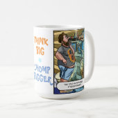 Tレックス反射考え:大きなチョンプ コーヒーマグカップ (正面右)