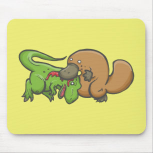 Tレックス対Platypus マウスパッド