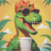 Tレックス恐竜おもしろい シール (正面)