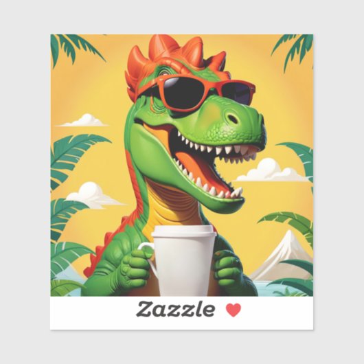 Tレックス恐竜おもしろい シール (シート)