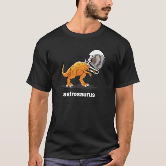 Tレックス恐竜かわいいアストロザウルスDino宇宙 Tシャツ (正面)