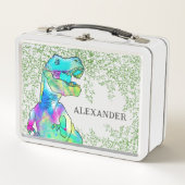 Tレックス恐竜の子供の名前 メタルランチボックス (正面)