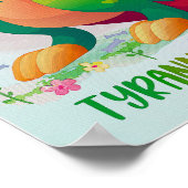 Tレックス恐竜の子供部屋ポスター恐竜の保育園プリント ポスター (角)