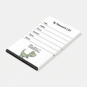 Tレックス恐竜の学生の宿題リスト ポストイット (アングル)