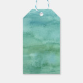 Tレックス恐竜の緑誕生日ありがとう ギフトタグ (裏面)