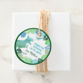 Tレックス恐竜の緑誕生日ありがとう フェイバータグ (インサイチュ)