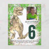 Tレックス恐竜の誕生日パーティー予算 (正面)