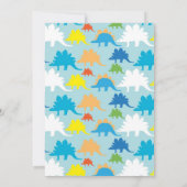 Tレックス恐竜の誕生日パーティー招待状 招待状 (裏面)
