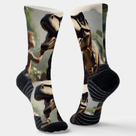 Tレックス恐竜はパットが大好き。 ソックス