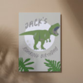 Tレックス恐竜アドベンチャーバースデーパーティーへの招待 招待状