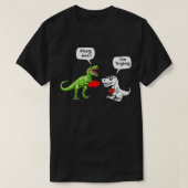 Tレックス恐竜カップル私バレンタインデー Tシャツ (デザイン正面)