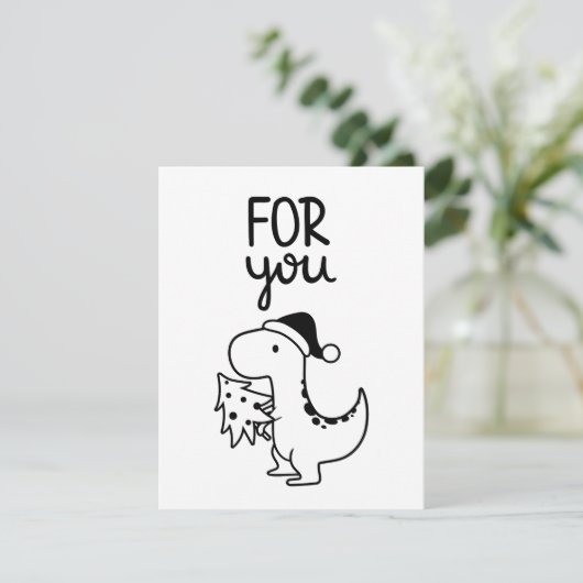 Tレックス恐竜クリスマスカード シーズンカード (スタンド正面)