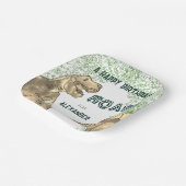 Tレックス恐竜ジャングル誕生日パーティー ペーパープレート (傾斜あり)