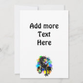 Tレックス恐竜ジュラシック爬虫類オンシュール虹 招待状 (裏面)