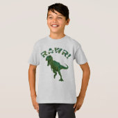 Tレックス恐竜ティラノサウルスレックスRAWRの子供 Tシャツ (正面フル)