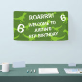 Tレックス恐竜テーマバースデーパーティー歓迎バナー 横断幕 (トレードショー)