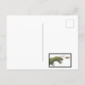 Tレックス恐竜ハヌカー挨拶カードはがき ポストカード (裏面)