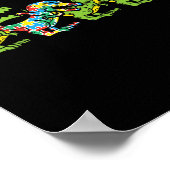 Tレックス恐竜パズルディノオティスアウェアネスASL B ポスター (角)