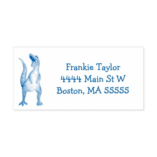 Tレックス恐竜パーソナライズされた セルフインキングスタンプ (デザイン)