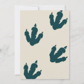 Tレックス恐竜パーティー動物の誕生日パーティー 招待状 (裏面)