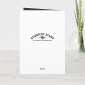 Tレックス恐竜パーティー子供の誕生日ありがとう サンキューカード (裏面)