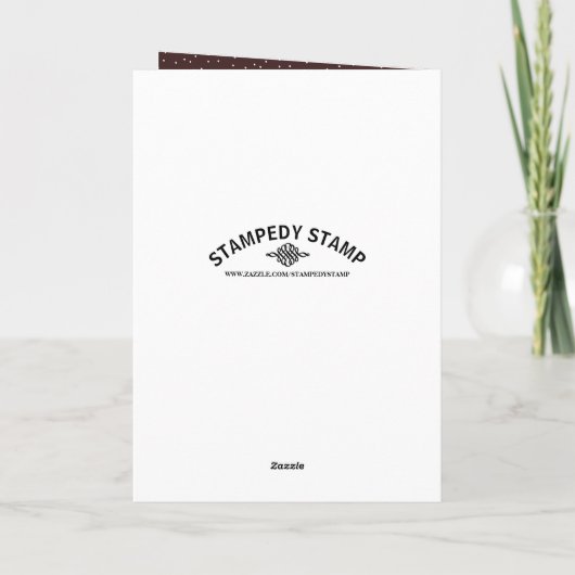 Tレックス恐竜パーティー子供の誕生日ありがとう サンキューカード (裏面)