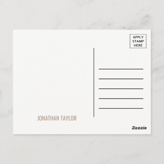 Tレックス恐竜パーティー子供の誕生日ありがとう ポストカード (裏面)