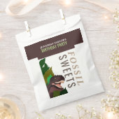 Tレックス恐竜パーティー子供用誕生日 フェイバーバッグ (クリップ留めされた状態)