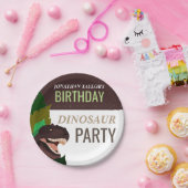 Tレックス恐竜パーティー子供用誕生日 ペーパープレート (パーティー)
