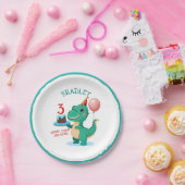 Tレックス恐竜第3期パーティー ペーパープレート (パーティー)