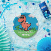 Tレックス恐竜誕生会 ペーパープレート (パーティー)