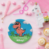 Tレックス恐竜誕生会 ペーパープレート (パーティー)