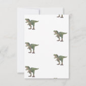 Tレックス恐竜4th誕生日パーティの招待状 招待状 (裏面)