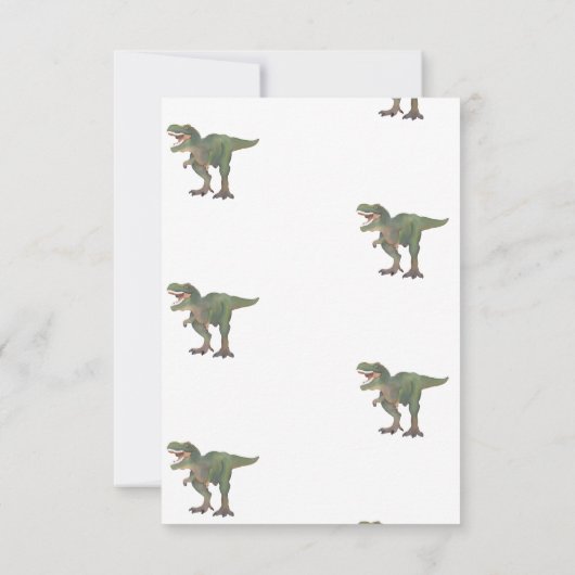 Tレックス恐竜4th誕生日パーティの招待状 招待状 (裏面)