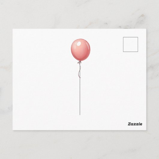 Tレックス恐竜6歳誕生日パーティー招待状 ポストカード (裏面)