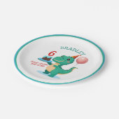 Tレックス恐竜6thバースデーパーティー ペーパープレート (アングル)