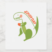 Tレックス恐竜 ワインラベル (シングルラベル)