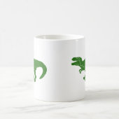 Tレックス恐竜 – 背景色を選択 コーヒーマグカップ (中央)