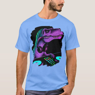 Tレックス恐竜Djレコードテクノ音楽Tylnosauru Tシャツ