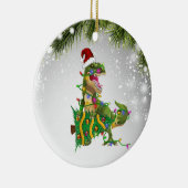 Tレックス愛好家アダルトキッドのためのTレックスクリスマスプレゼント セラミックオーナメント (右)