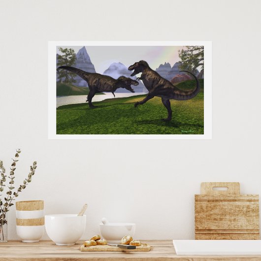 Tレックス戦 ポスター (キッチン)