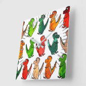 Tレックス時計行 スクエア壁時計 (傾斜)