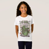 Tレックス漫画スタイルキッズTシャツ Tシャツ (正面フル)