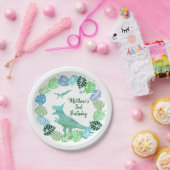 Tレックス緑化誕生日 ペーパープレート (パーティー)