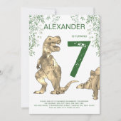 Tレックス誕生会 招待状 (正面)