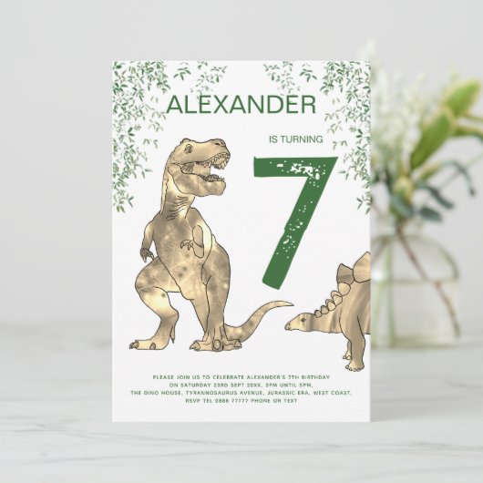 Tレックス誕生会 招待状 (スタンド正面)