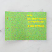 Tレックス誕生日カード カード (内部)