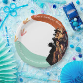 Tレックス誕生日バッシュ、先史時代のパーティームンチゾーン ペーパープレート (パーティー)