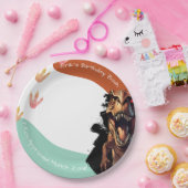 Tレックス誕生日バッシュ、先史時代のパーティームンチゾーン ペーパープレート (パーティー)